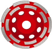 Чашка шлифовальная алмазная двухрядная Адель S-MSH180/22,2СB